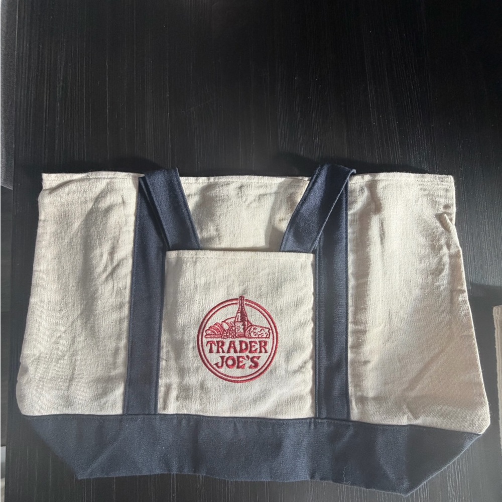 Navy and Cream Tote Bag